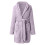 Women's Hooded Flannel Bathrobe Lightweight Soft Short 3