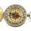 Glow Gold Plated Multifunctional Compass Keychain Pocket Watch Guide North Needle 2