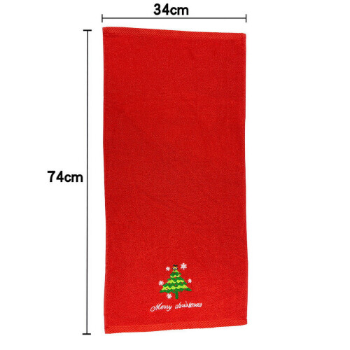 Serviettes de Noël en coton brodé, lot de 3 2