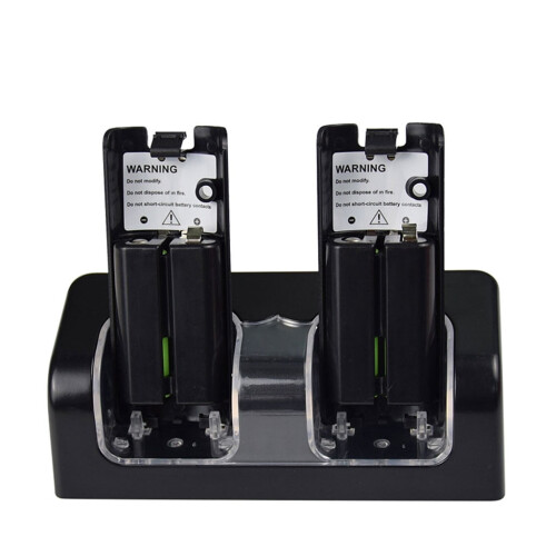 Charging Station Dual Charger Dock for Wii Remote Controller Gaming Handle Controller with LED Indicator Charging Cord 1