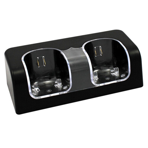 Charging Station Dual Charger Dock for Wii Remote Controller Gaming Handle Controller with LED Indicator Charging Cord 2