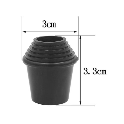 2pack Threaded Bass Drum Spur / Floor Tom Leg Tips Rubber Feet w/ Lock Nut 1