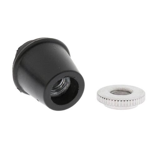 2pack Threaded Bass Drum Spur / Floor Tom Leg Tips Rubber Feet w/ Lock Nut 2