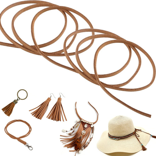 Suede Leather Cord 2.6mm x 100 Yards (2 Rolls) 2