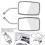 2Pcs Chrome Square Motorcycle Rearview Mirrors, Universal Fit 1