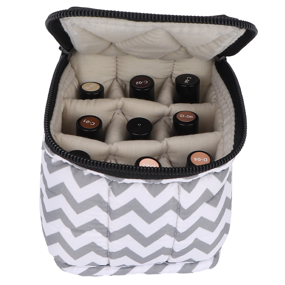AU Nail Polish Storage Bag 9 Bottle Capacity Space-Saving Manicure Organizer