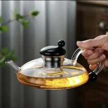 Rat Tail Glass Tea Pot Heat-Resistant 700ml with Filter