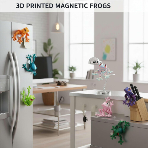 3D Printed Magnetic Frog Desk Toy - 10 pcs 1