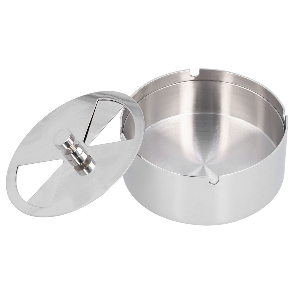 Stainless Steel Windproof Outdoor Ashtray, 12.5cm Caliber-image-OPC-PST7BS7-NEW