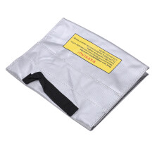 Borsa per batteria LiPo taglia L, dimensioni 240 x 65 x 180mm, argento