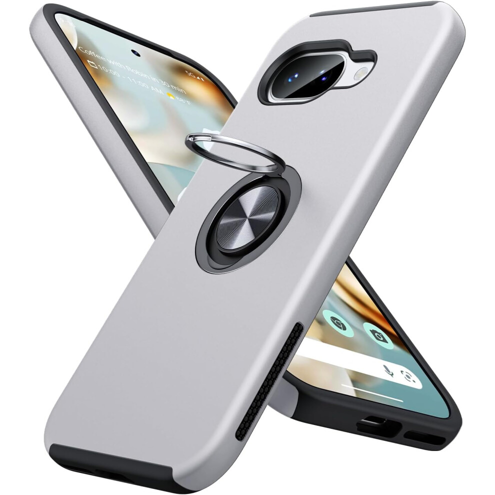Google Pixel 9A Case Â Dual-Layer Military-Grade Shockproof Cover With Metal Ring Holder & Kickstand, Slim Fit 9028731233093