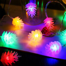Guirlande lumineuse LED en forme de pomme de pin, solaire, huit fonctions clignotantes, pour créer une ambiance festive. Décoration de Noël avec