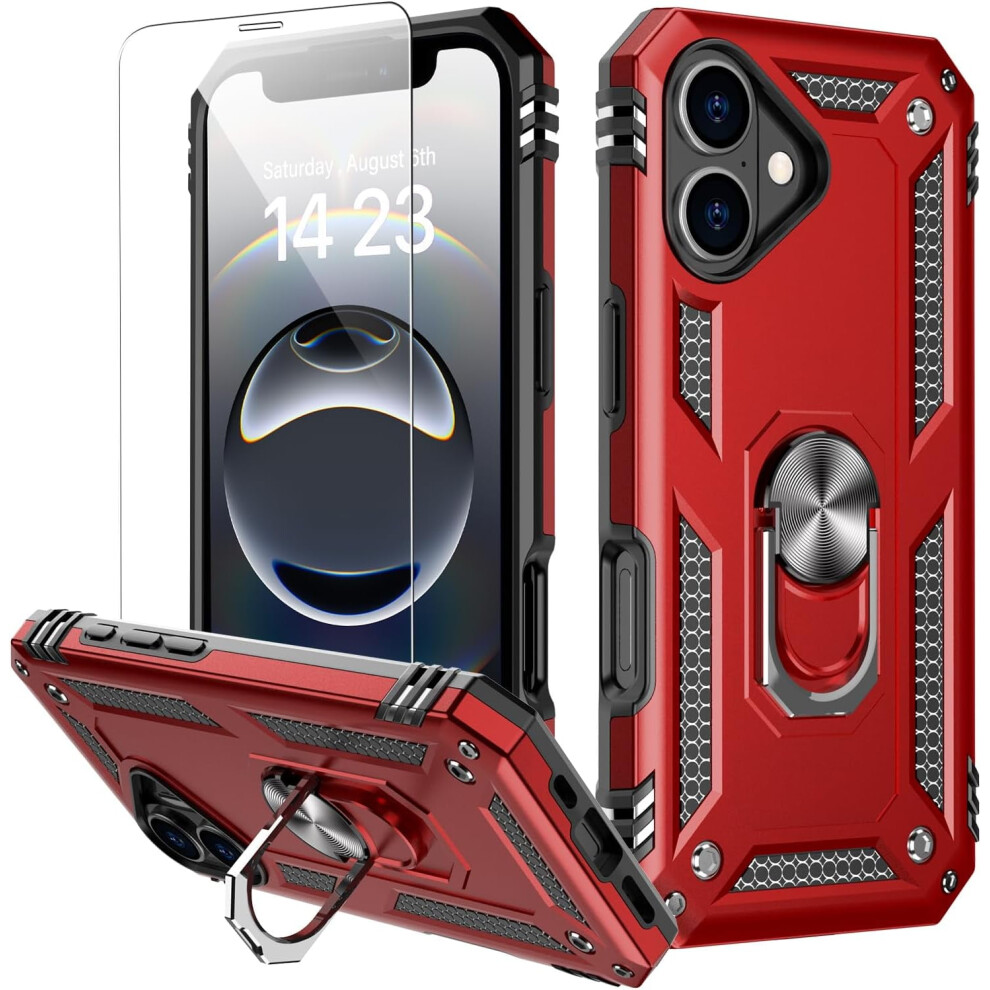 Iphone 17 Case 6.3" W/ Screen Protector, Military-Grade Shockproof, 16Ft Drop Tested, Magnetic Kickstand & Car Holder 9028731232775