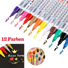 Crayon Paint Note Pen for Car Tire Wall 12 pcs Multicolor