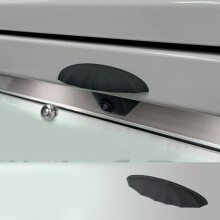 Siliconen regenhoes voor de achteruitrijcamera van de auto, voor veilig parkeren.