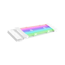 Kabel PCIe Prodlužovací kabel PSU s pláštěm Kabely GPU Prodlužovací RGB kabel pro PC Bílý 24PIN