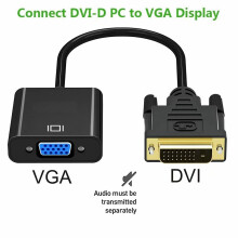 Adaptador DVI-D a VGA, adaptador ZMART DVI-D24+1 a VGA macho a hembra