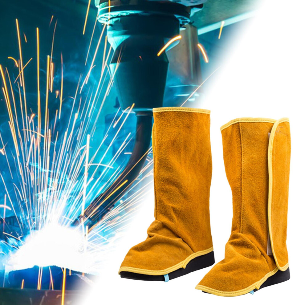 Cowhide Welding Large Foot Guard Welder Protective Feet Covers Fire Resistant Welding Boot & Shoes Covers Welding Boot Covers Height 40Cm 9028731235790