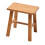 Short Wood Stool Indoor Use Bamboo 1Pcs Light Brown 4