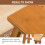 Short Wood Stool Indoor Use Bamboo 1Pcs Light Brown 7
