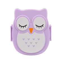 Uilen lunchbox, voedselcontainer, opbergdoos, draagbare bento-box, paars