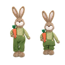 Paashaasdecoratie | Zachte pluche figuur met lange poten | Lenteversiering | Tafel-, schoorsteenmantel- en vloerdecoratie | Geschikt voor