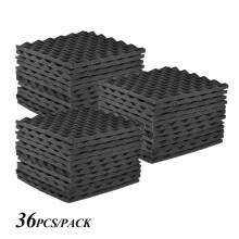 Studiové akustické pěnové panely, zvuková izolace, pěna 30 * 30 cm / 12 * 12 palců, balení 36 ks, tmavě šedá