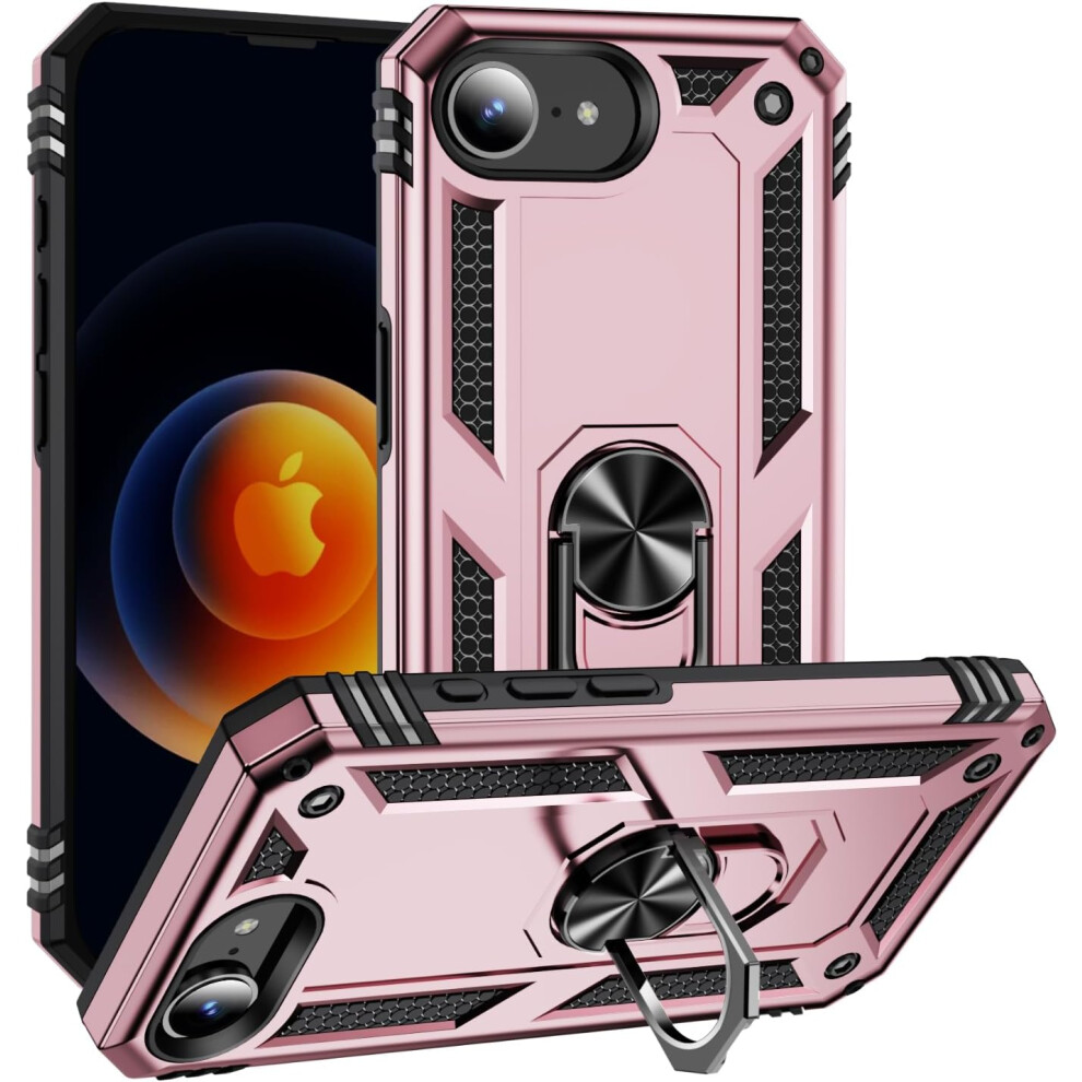 Compatible With Iphone 16E / Se 2025 Case – Military-Grade Shockproof Cover With Finger Ring & Kickstand 9028731235226
