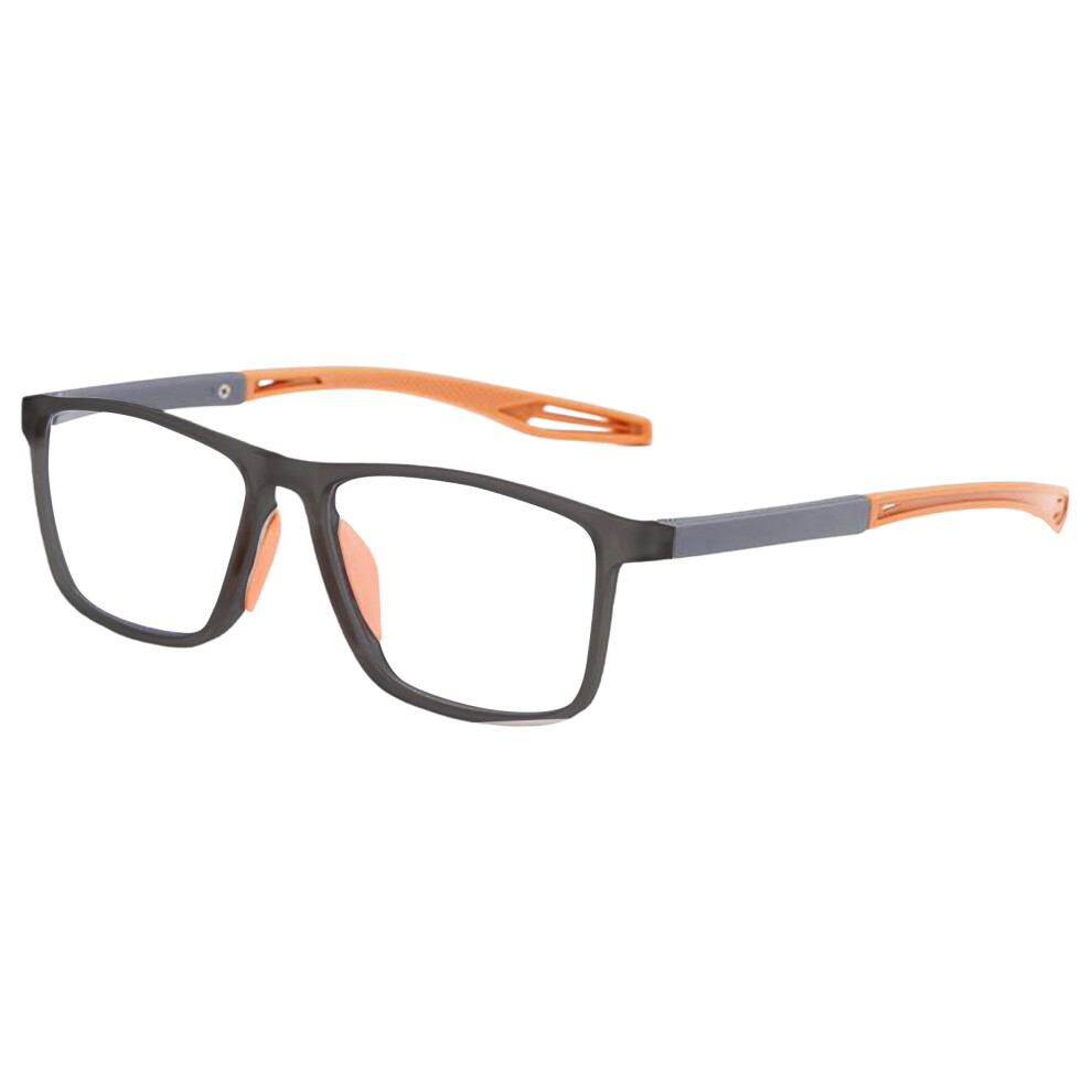 Roc-Electron (Grey Frame Orange Leg, +250) Blue Light Blocking Glasses For Work & Home