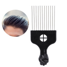 Men Retro Oil Hair Comb Large Alloy Wide Tooth Hairdressing Tool - Portable