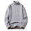 Men's Knit Turtleneck Sweater Ribbed Long Sleeve Basic Solid Pullover Sweater Casual Winter Thermal Sweater Tops 2