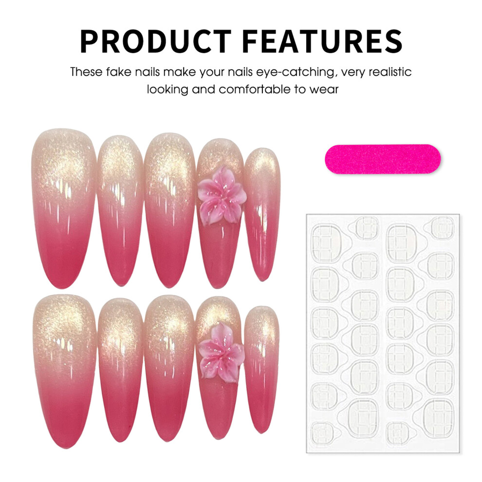 Creation-3C Cat-Eye Rhinestone Nails For Party & Wedding