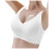 Women's Ice Silk Seamless Cold Feeling Thin Soft Support Breathable Comfortable Bra Fixed Cup Underwear White XL 2