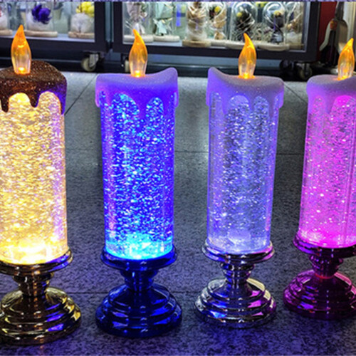 Lampe à bougie LED avec base remplie d'eau 2