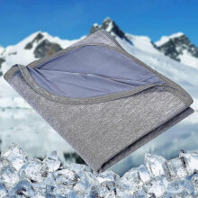 (150x200cm, Blue) Night sweat cooling blanket cooling blanket double sided cooling fiber light and soft blanket /dian01