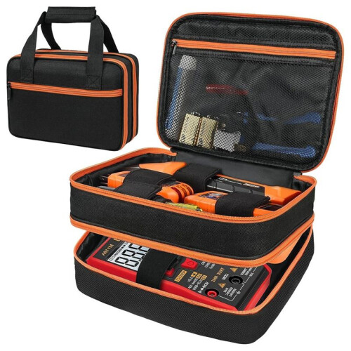 Borsa da Viaggio con Interruttore Automatico CA e Kit per Test Elettrici, Custodia per Tester Domestico per Multimetro Digitale 1