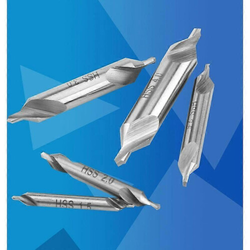 5 pcs Center Drill Bit Double Ended Drill Bit 60 Degree 1.5/2.0/2.5/3.0/4.0mm 1