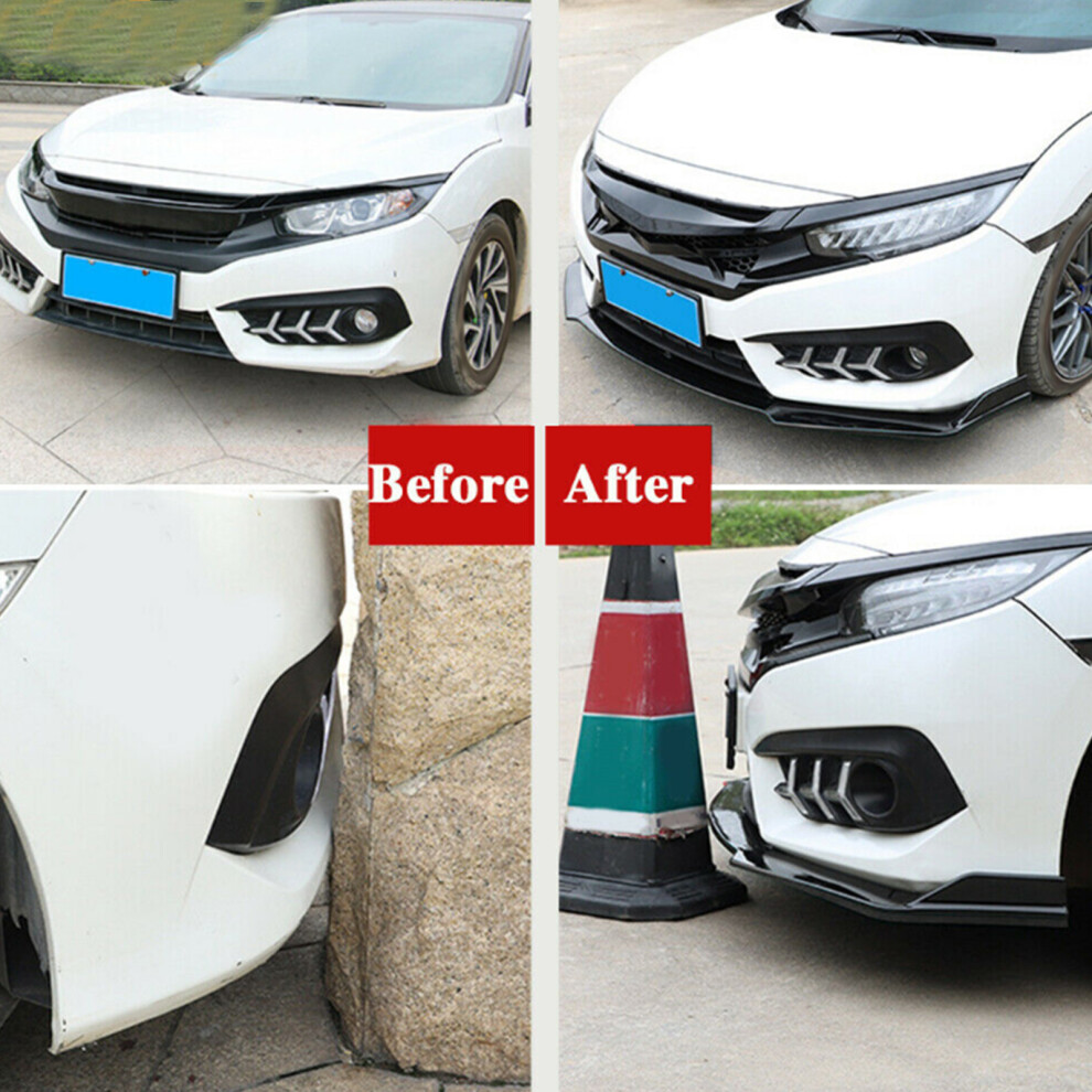 Universal Front Bumper Lip Kit 3Pc 7293282957909