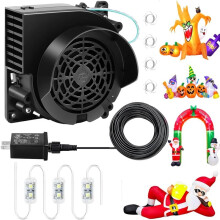 Ventilador Inflável de Reposição 12V 1.2A, Ventilador Soprador de Ar com Adaptador 12V 1.5A e 3 Lâmpadas LED para Quintal Externo, Plugue