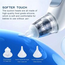Baby Electric Nasal Aspirator with Food Grade Silicone,3 Suction Modes, Gentle Nose Suction for Infants