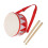 Conjunto de Bateria Infantil de 8 Polegadas, Caixa de Madeira, Instrumento Musical Sensorial Educacional, Conjunto de Bateria, Instrumento de 4