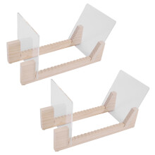 2X Vinyl Record Storage Holder,Acrylic Ends,Display Your Singles and LPs in This Modern Portable Rack Unit