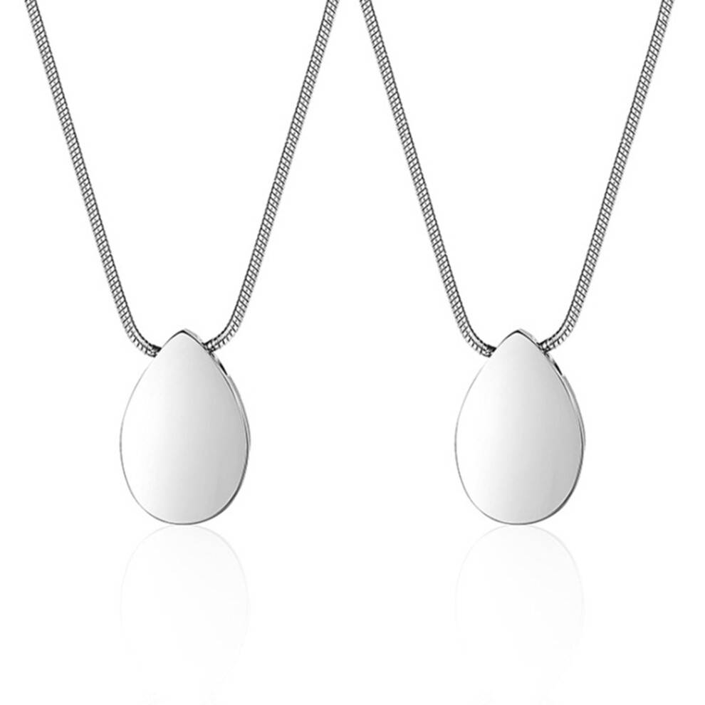 2X Personalized Teardrop Shape Of Waterdrop Cremation Urn Necklace With Fill Kit For Ashes Cremation Jewelry 6034275801301