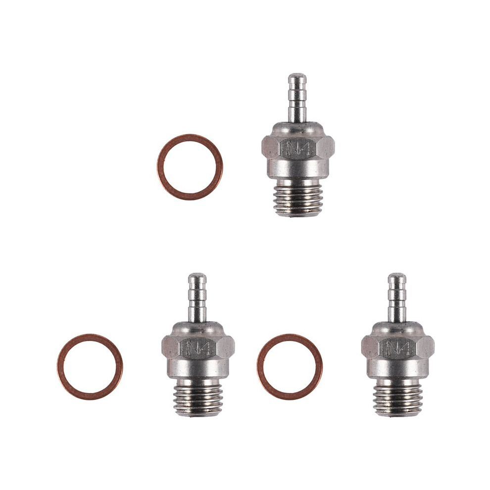 3X N4 Hot Glow Plug Spark For Hsp 70117 1/10 1/8 Rc Buggy Truck Vertex Sh Nitro Engine Parts 6032856608820