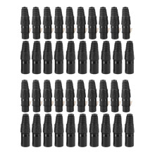 40 Unids 3Pin Xlr Macho a Hembra Cable de ExtensióN de MicróFono Cables de MicróFono Enchufe de Audio Adaptador