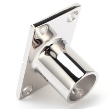 Edelstahl 25 mm rechteckige Stützsäule Basis, 90, für Boot- und Yacht-Handläufe