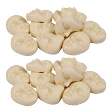 20Pcs Masks Resin Mask Flatback Cabochon Beige Girl Face Flatback Scrapbooking Diy Hair Bow Center Crafts Making