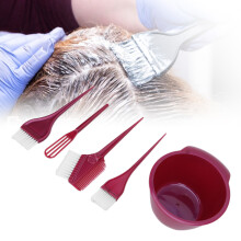 Professionelles Haarfärbeset mit Schale & Pinsel DIY Haarfarbe Weinrot