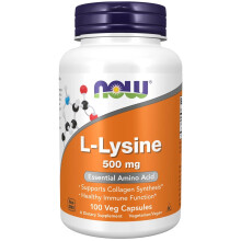 NOW L-Lysine 500mg 100 Capsules Immune Support