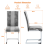 AINPECCA 2PCS Dining Chairs Faux Suede High Back Light Grey 5